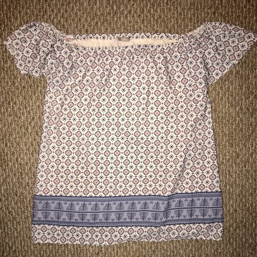 FOREVER 21 Off The Shoulder Patterned Dress